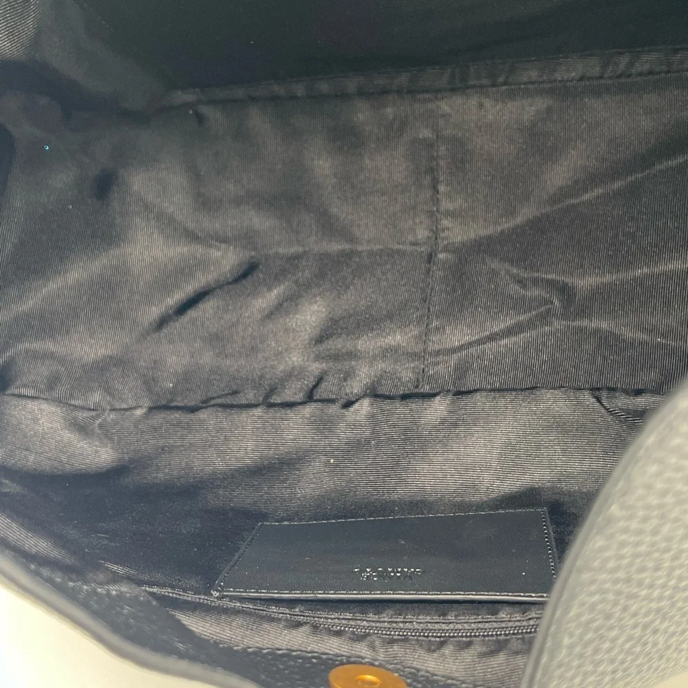 Vince Camuto Black Hobo Bag with Gold Accent